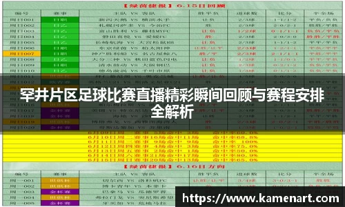 罕井片区足球比赛直播精彩瞬间回顾与赛程安排全解析